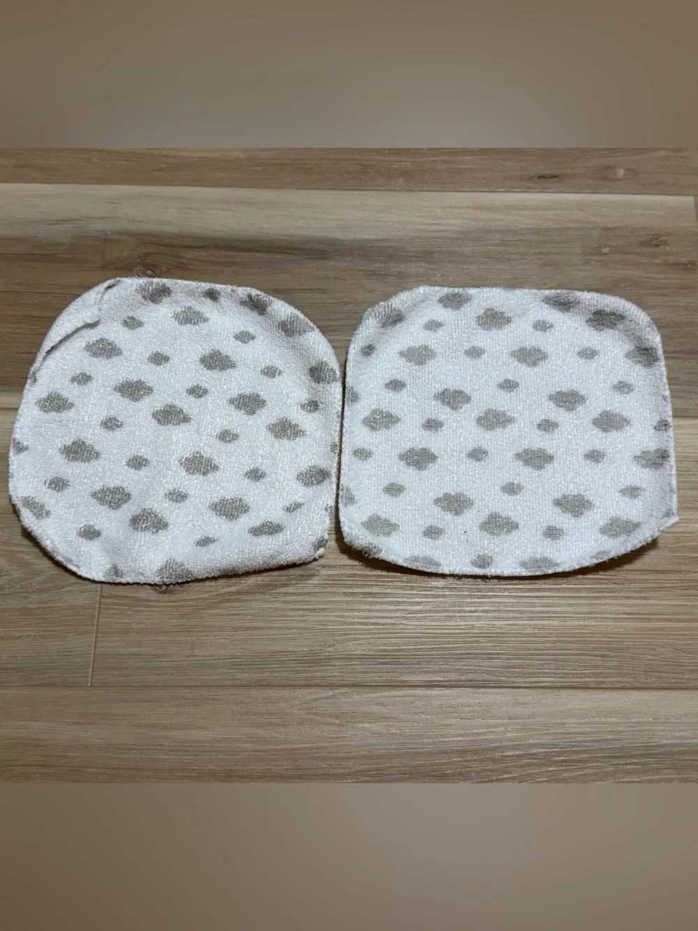 2 cloud print baby wash cloths